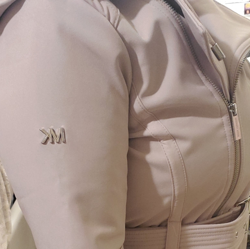 Michael Kors Blush Pink Zip up Rain Jaccket